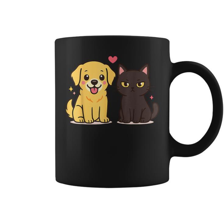ゴールデンレトリバー ボーイフレンド 黒猫 Gf 面白い カップルギフト コーヒーマグ