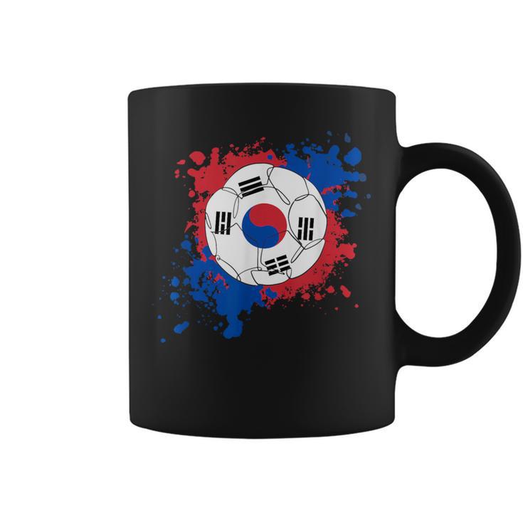 サッカーボール 韓国国旗付き コーヒーマグ