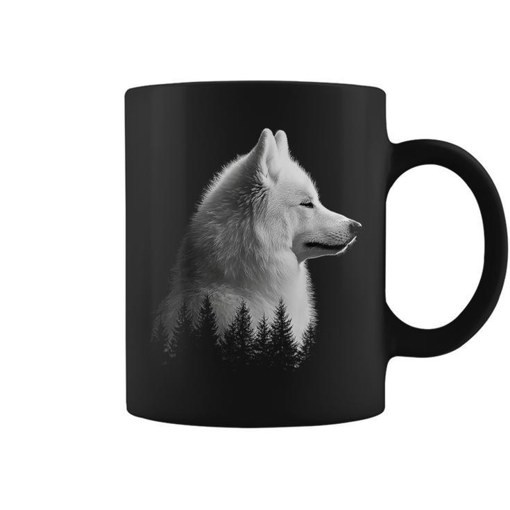 サモエド 犬 グラフィック ペット イラスト サモエド コーヒーマグ