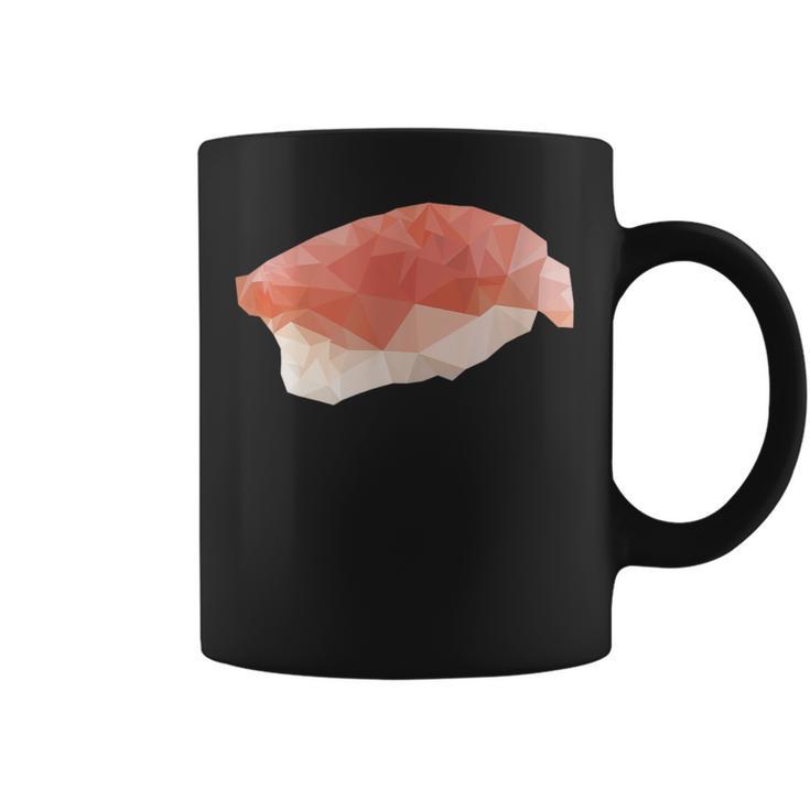 サーモン握り ローポリお寿司 鮭 レトロディザイン コーヒーマグ