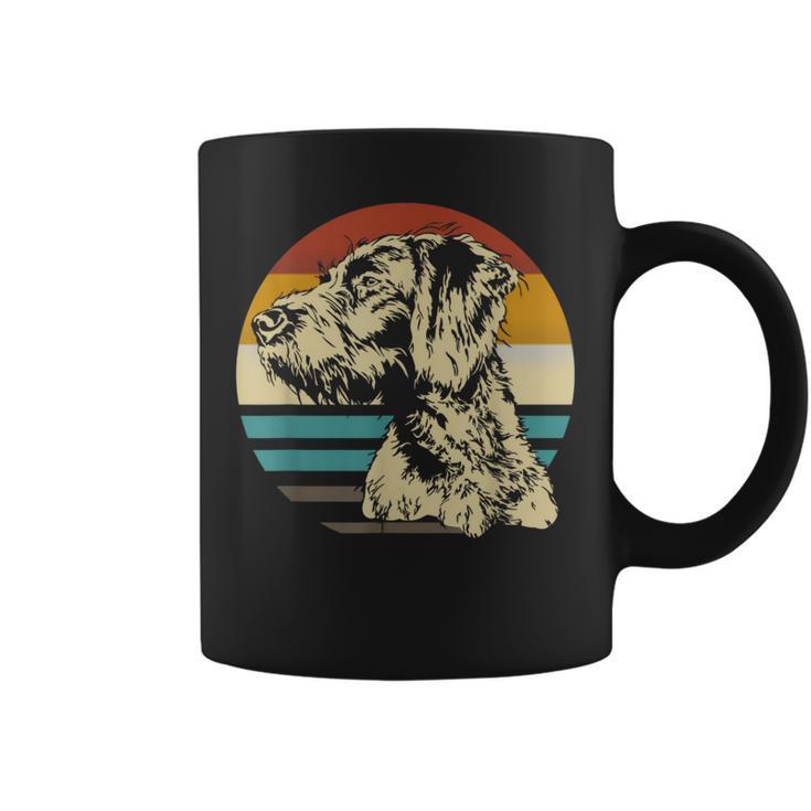 ジャーマンワイヤーヘアードハンター 犬の頭 あごひげ レトロ コーヒーマグ