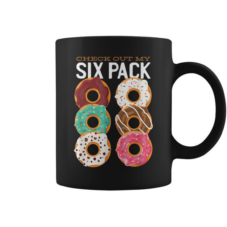 チェックアウトおれのシックスパックおもしろドーナツ コーヒーマグ