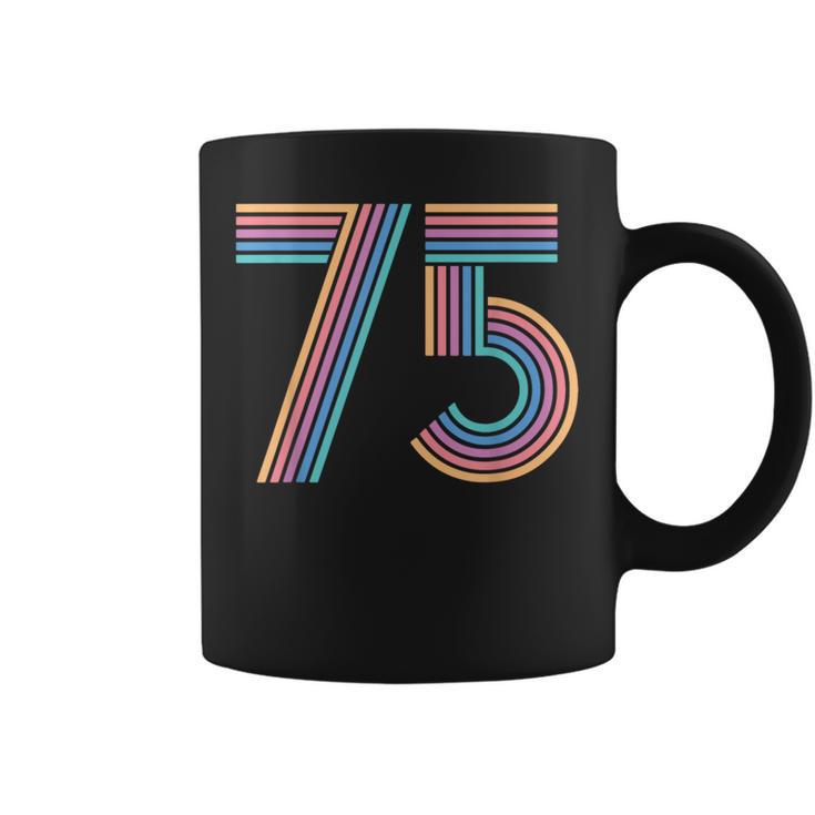 ナンバー 75 七五周年 男性 女性 75歳の誕生日 コーヒーマグ