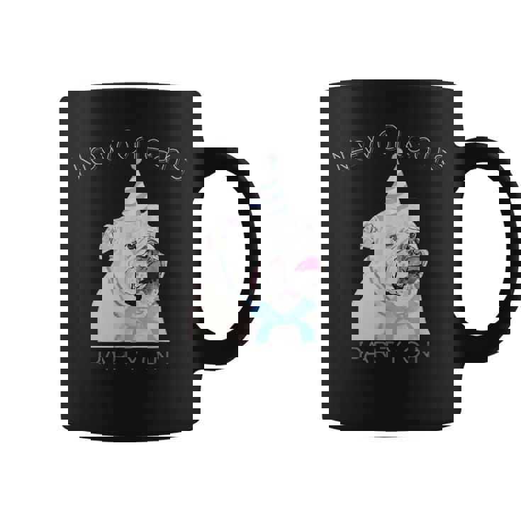 ニューオーリンズ 面白い犬の着用パーティーハット付き コーヒーマグ