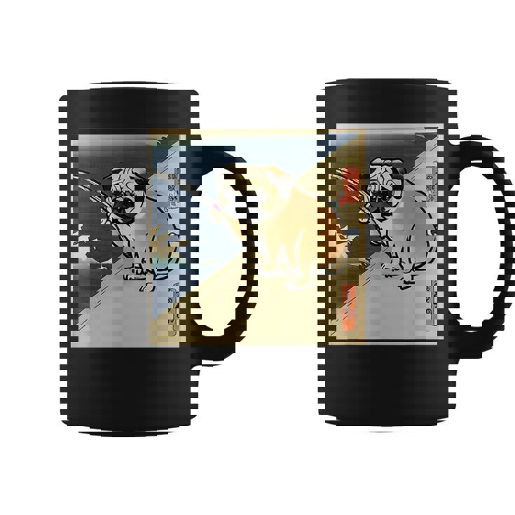 パグ 犬 面白いtシャツ イヌ 釣り メンズ おもしろ 面白い 服 おもしろグッズ 文字tシャツ ネタ 海釣り 川釣り コーヒーマグ