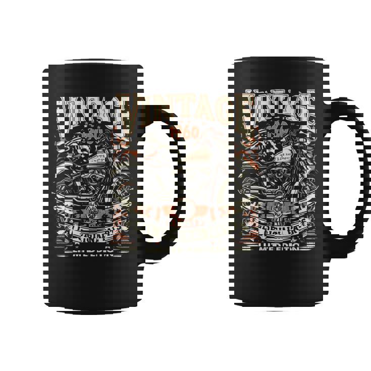 ビンテージ 1960 1960年生まれ 64歳の誕生日 バイクバイカー 長袖tシャツ コーヒーマグ