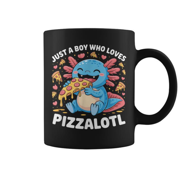 ピザロットルを愛する少年 Axolotl ファーストフード愛好家 コーヒーマグ