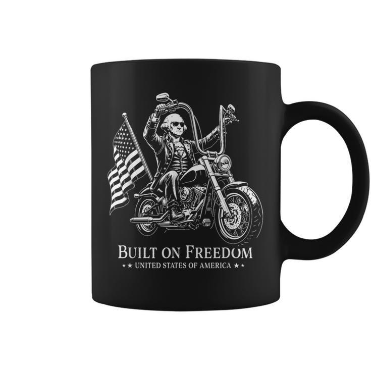 フリーダムモーターサイクルアートに基づいたジョージ・ワシントン大統領 コーヒーマグ