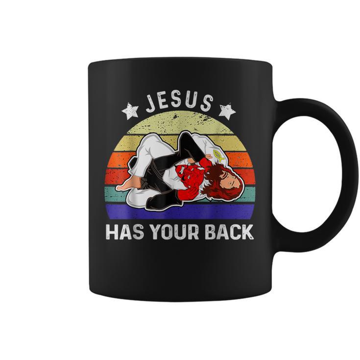 ブラジリアン柔術 Jesus Has Your Back コーヒーマグ