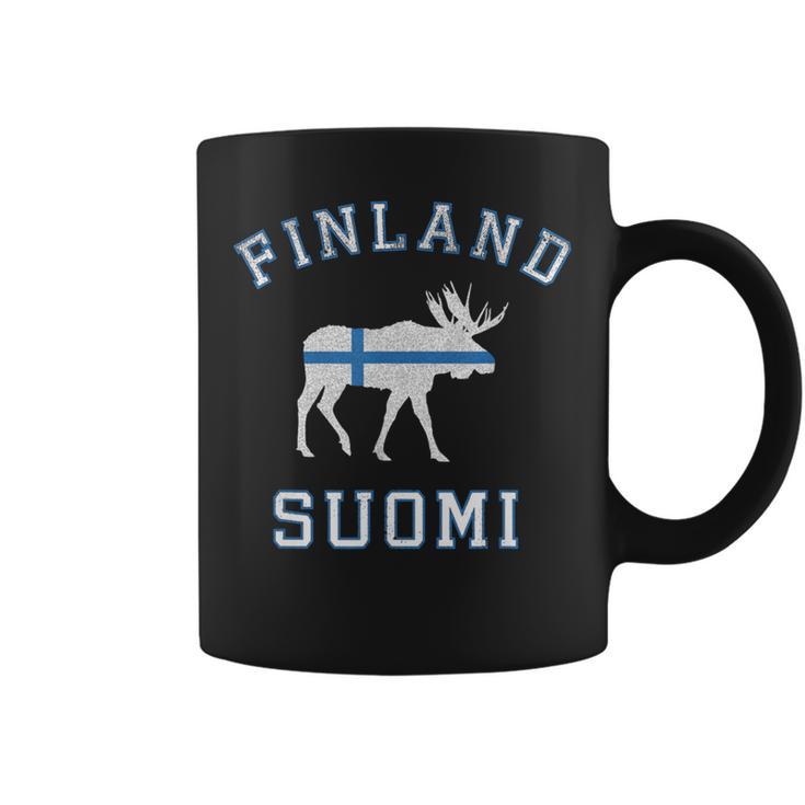ヘラジカ フィンランド国旗 コーヒーマグ