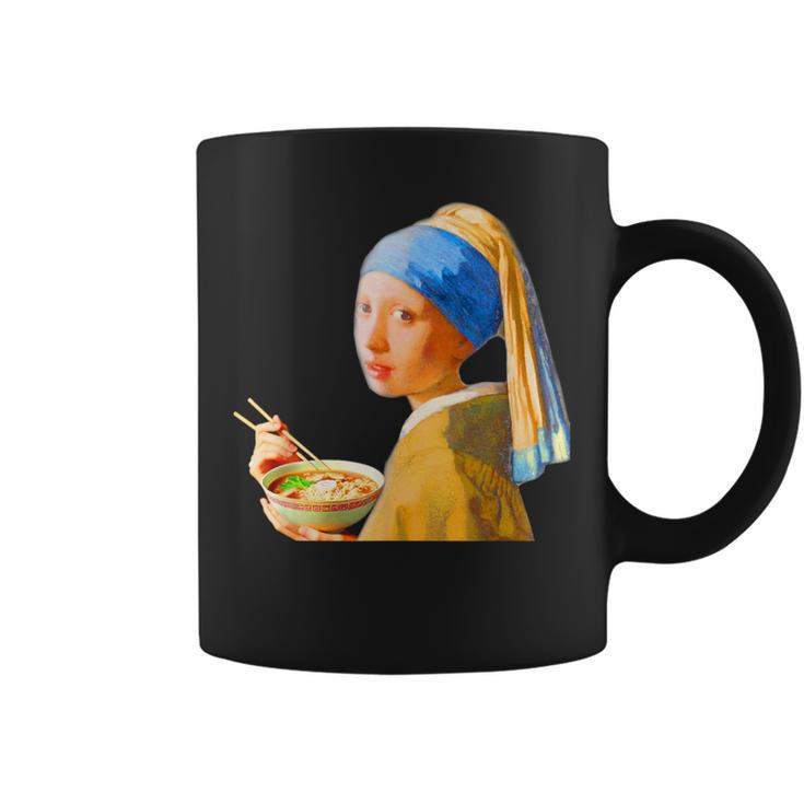 ラーメン 面白いtシャツ おもしろ ネタ フェルメール メンズ 面白い 服 おもしろグッズ グルメ 食べ物 コーヒーマグ