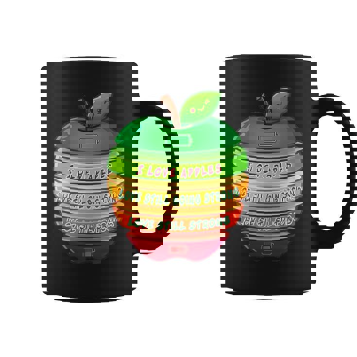 リンゴの力シリーズ リンゴのエネルギー リンゴ スライス 充電 バッテリー 残量 おもしろみ ユニーク コーヒーマグ