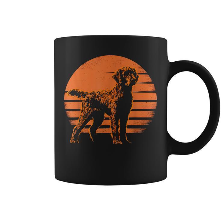 レトロ デザイン カーリー コーテッド レトリバー犬 コーヒーマグ