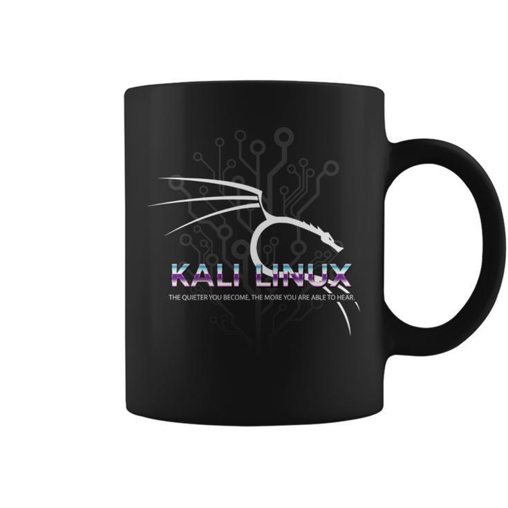 レトロ バックトラック Kali Linux デザイン ドラゴンとタグライン 長袖tシャツ コーヒーマグ