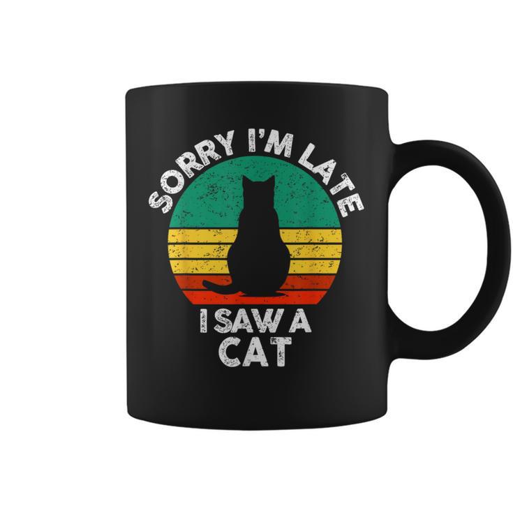 レトロ ヴィンテージorry I'm Late Iaw A Cat かわいい 猫好き コーヒーマグ
