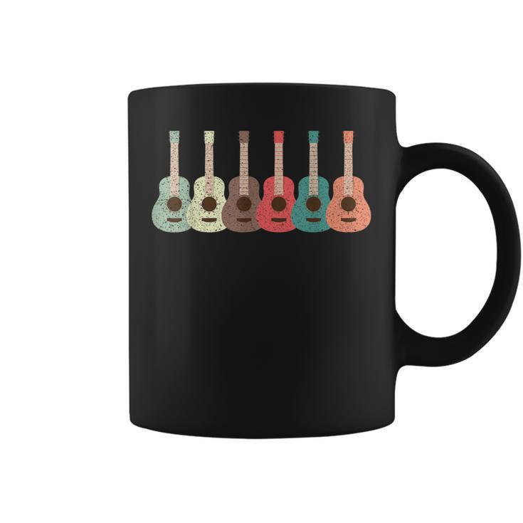 レトロな色のウクレレ ギター デザイン楽器 コーヒーマグ