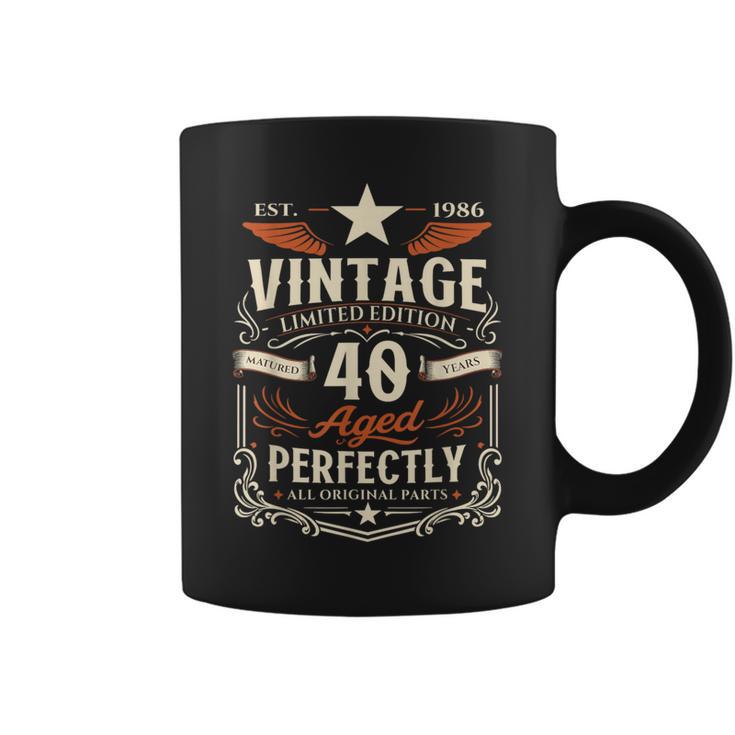 ヴィンテージカー 1986 年 40 歳の誕生日 1986 年のクラシックカー コーヒーマグ