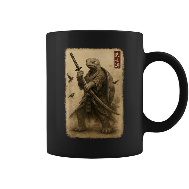 侍亀 日本美術 亀 武士道刀 コーヒーマグ