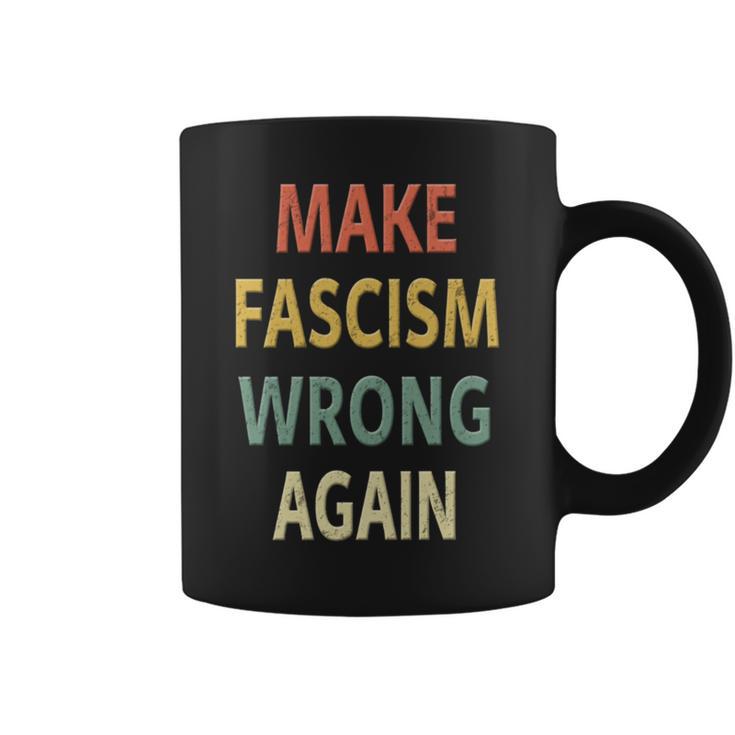 反ファシズムシャツ。Make Fascism Wrong Again 。 長袖tシャツ コーヒーマグ
