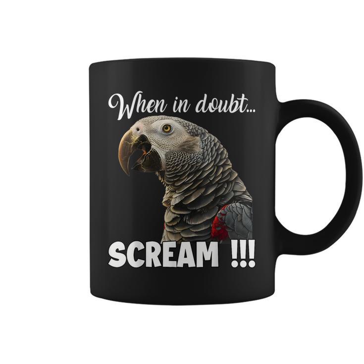 叫ぶアフリカヨウム T、面白いオウム コーヒーマグ