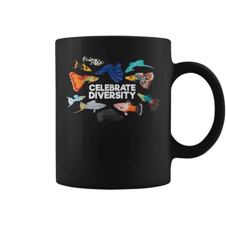 多様性を祝う アクアリウムフィッシュシャツ コーヒーマグ