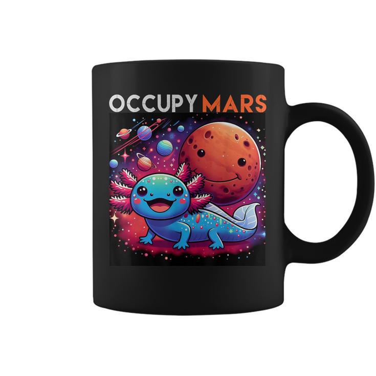 宇宙のかわいいaxolotl 占拠 火星 銀河f カワイイ コーヒーマグ