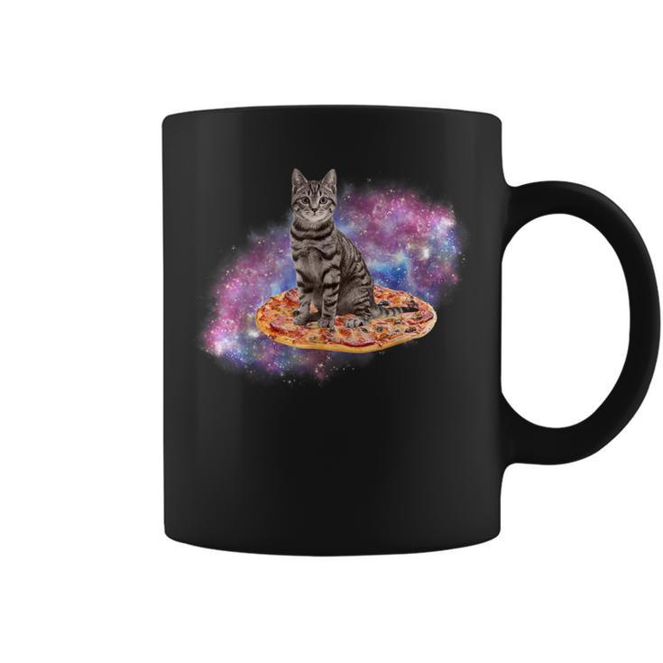 宇宙の猫とピザ コーヒーマグ