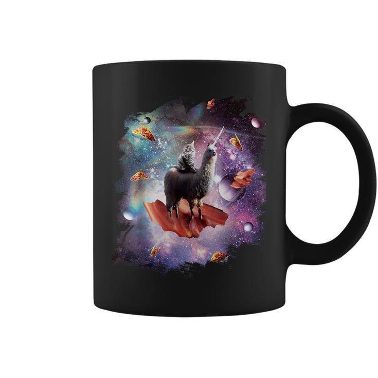 宇宙猫乗馬ユニコーン ラマ ベーコン&タコス コーヒーマグ