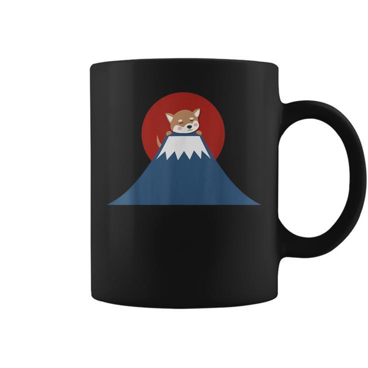富士山柴犬tシャツ 日本犬ジャパンtシャツ カワイイ コーヒーマグ