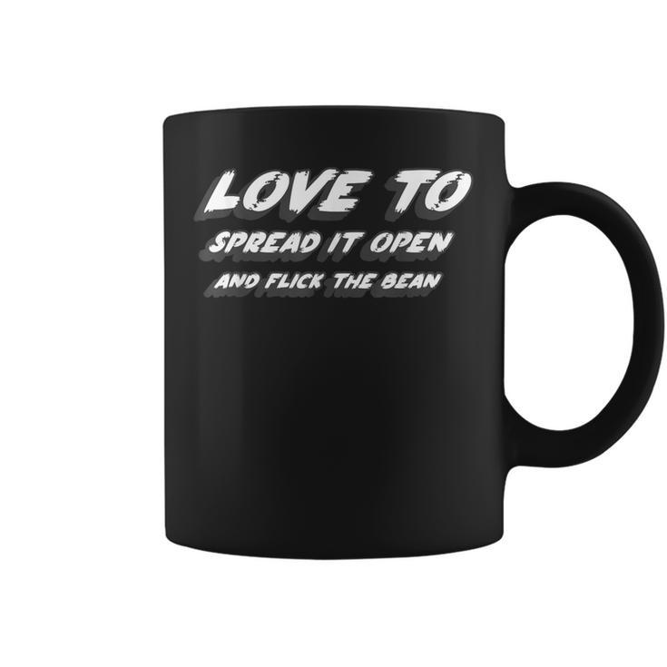 広げて豆をフリックするのが大好き コーヒーマグ