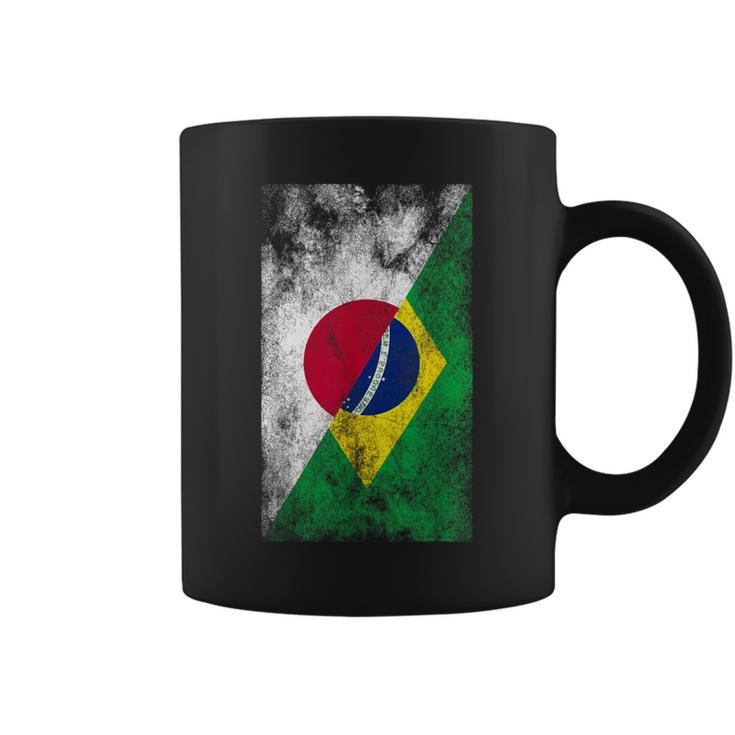日本とブラジルの国旗 日本ブラジル人 コーヒーマグ