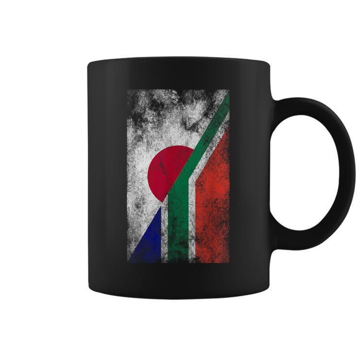 日本と南アフリカの国旗 日本の南アフリカ共和国 コーヒーマグ