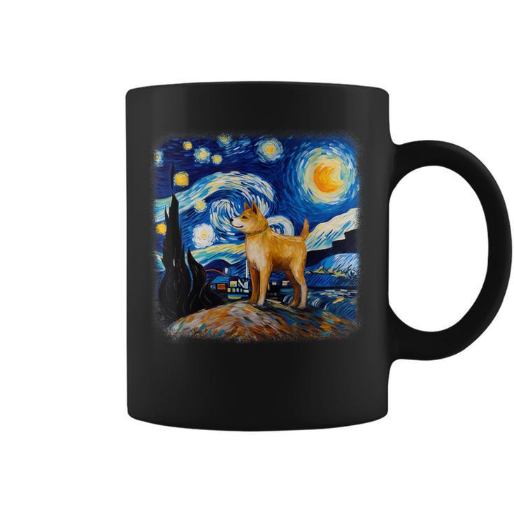 星月夜の犬 ゴッホ 柴犬 コーヒーマグ