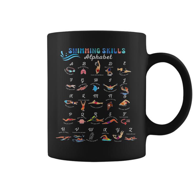 水泳スキル アルファベット 面白い 水泳 スイマー 水泳 先生 コーヒーマグ