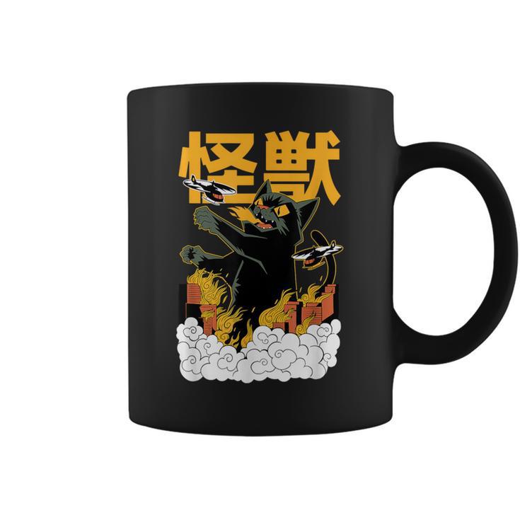猫 怪獣 面白いtシャツ ネコ にゃんこ 文字入り メンズ おもしろ 面白い 服 おもしろグッズ かわいいイラスト ネタ コーヒーマグ