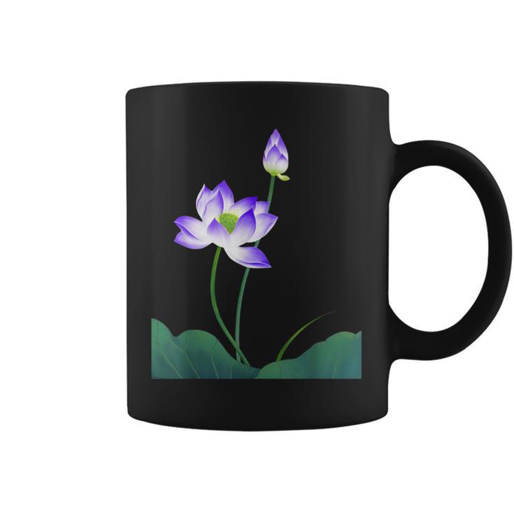 蓮の花シャツ 美しい紫蓮の花 コーヒーマグ