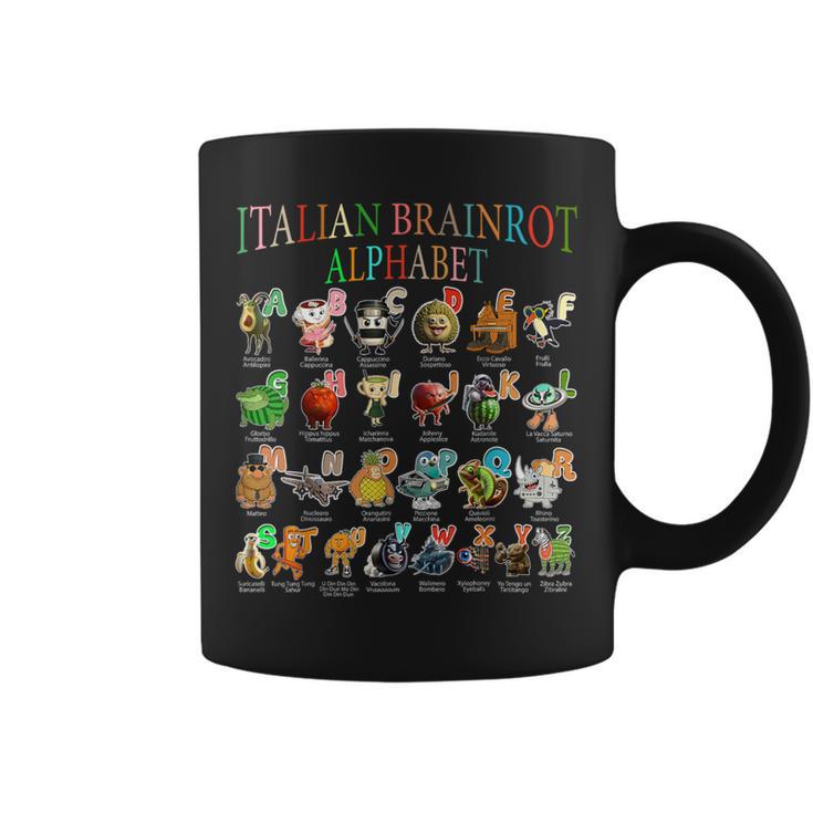 面白いイタリアンブレインロットキャラクターアルファベットミームブレインロット。 コーヒーマグ