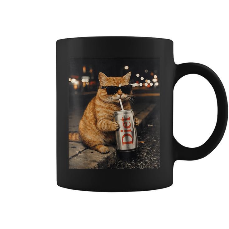 面白いナイトライフ オレンジ 猫 飲酒 ダイエット ドリンク サングラス コーヒーマグ