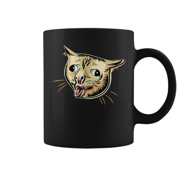 面白い咳き猫のミーム コーヒーマグ