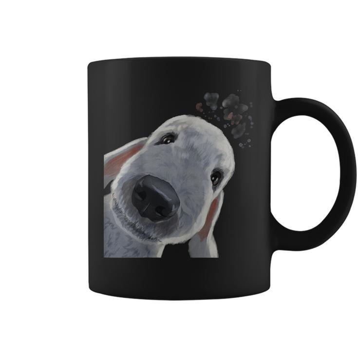 面白い好奇心旺盛な犬のベドリントンテリア コーヒーマグ