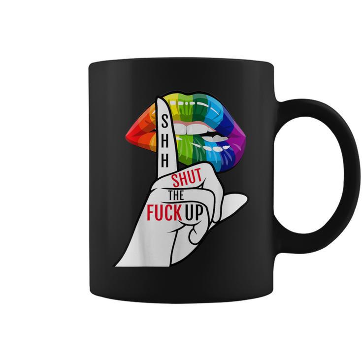 黙ってろよ Lgbtq コーヒーマグ