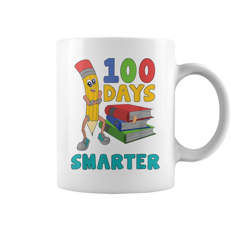 100 Days Smarter Teacher Student Books 100th Day Of School For Men Women Kids Graphic Print Coffee Mug