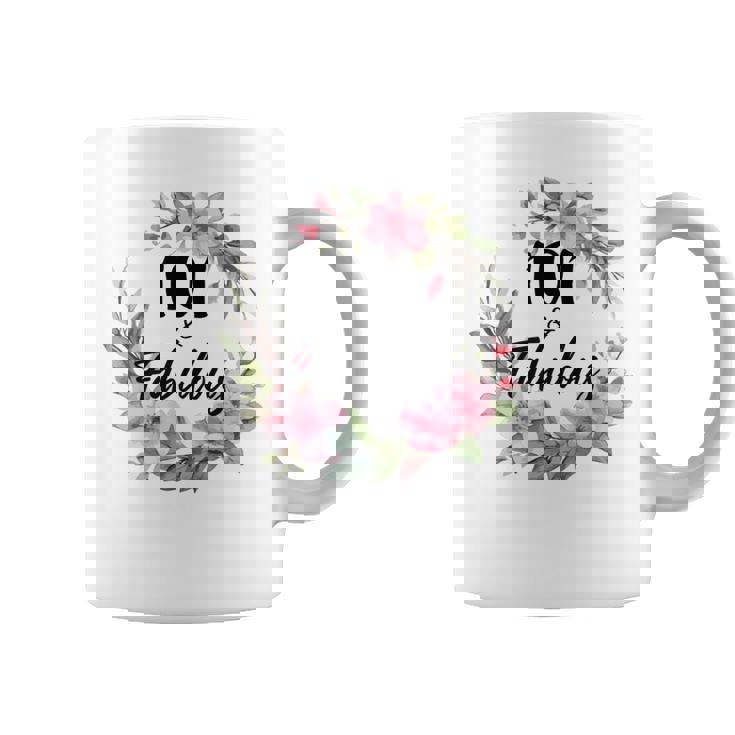 101歳＆ファビュラスフラワーパーティー 101歳の誕生日おめでとう 長袖tシャツ コーヒーマグ