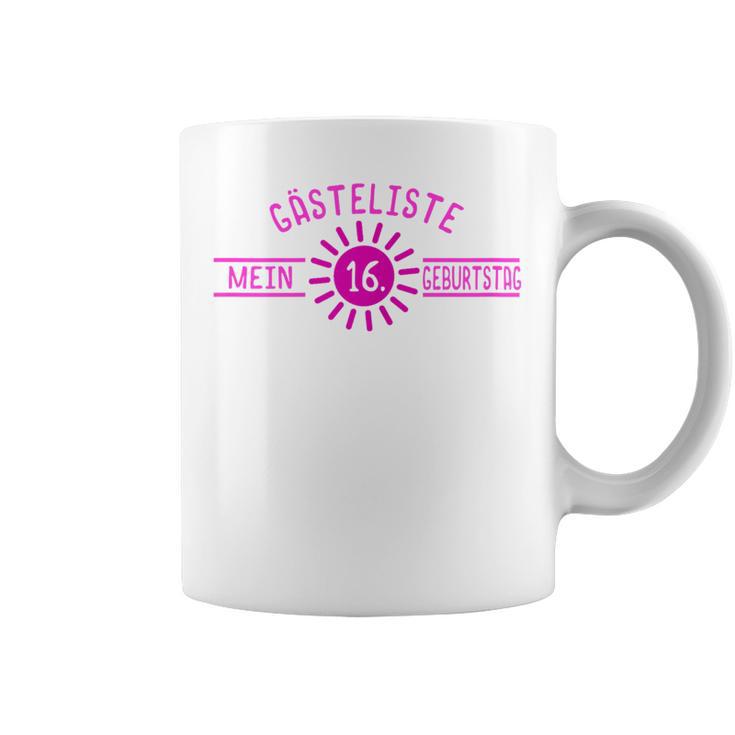16th Birthday Guest Book Girls 16 Years Shirt T-Shirt Graphic Print Coffee Mug