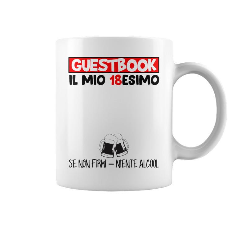 18 Birthday Guest Book 18 Years Graphic Print Coffee Mug