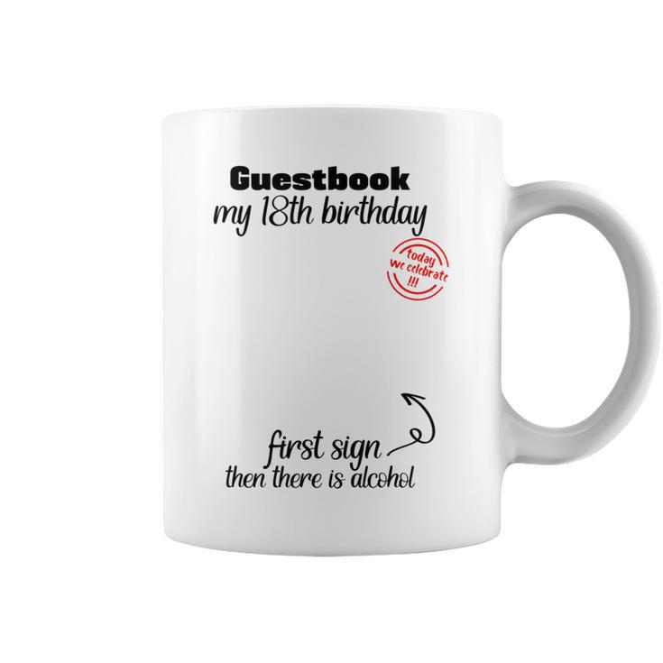 18th Birthday Boy Girl Guest Book Year Old Birthday Graphic Print Coffee Mug
