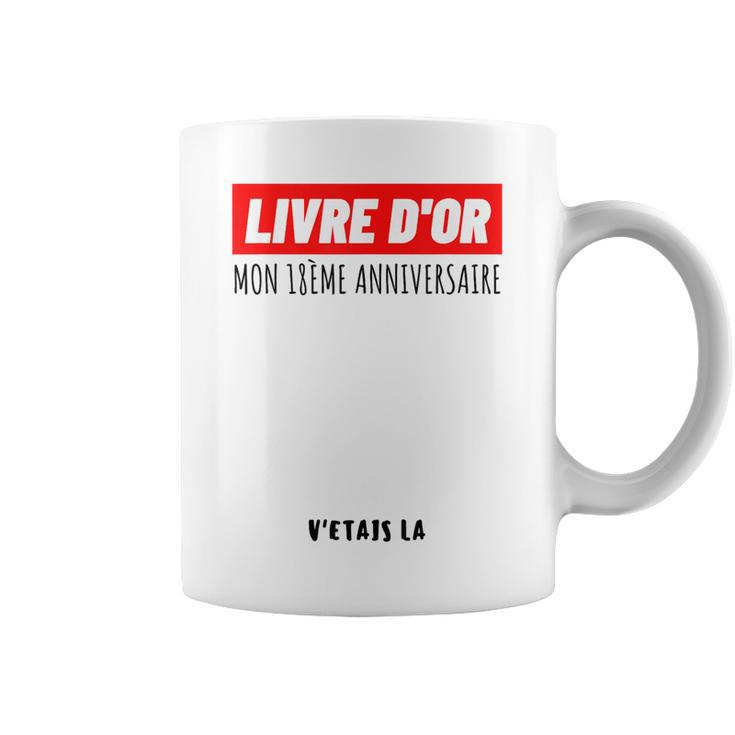 18th Birthday Man Woman 18th Birthday Party Guest Book Graphic Print Coffee Mug