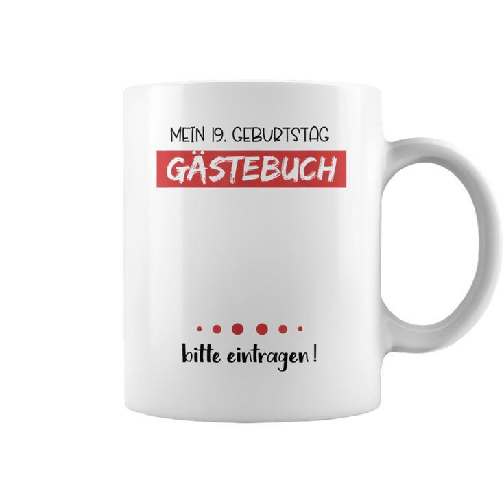 19th Birthday Party Guest Book 19 Years Graphic Print Coffee Mug