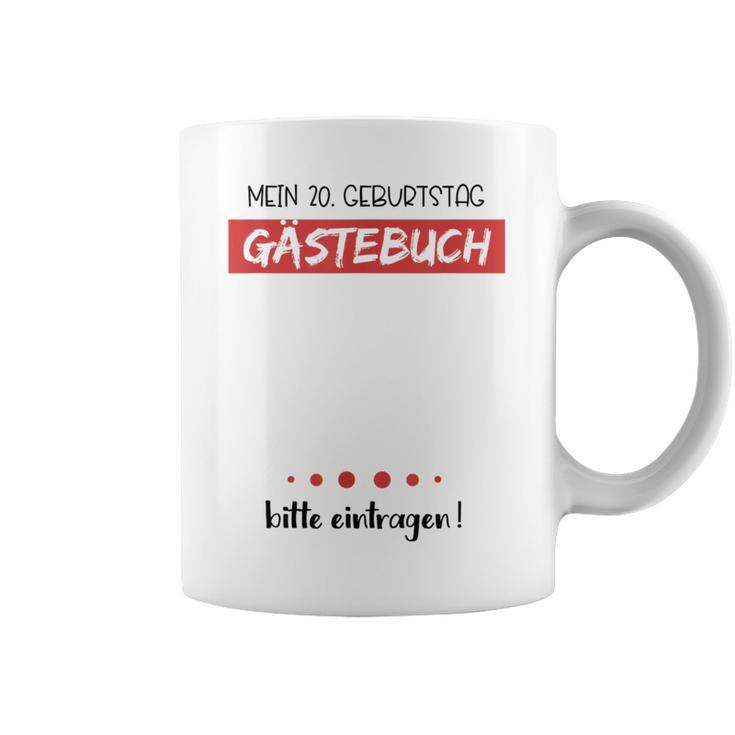 20th Birthday Party Guest Book 20 Years Graphic Print Coffee Mug