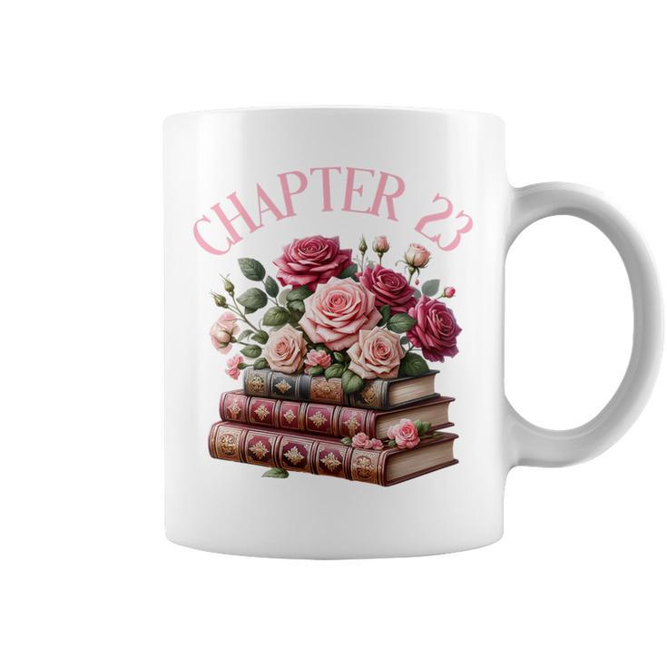 23rd Birthday Chapter 23 Birthday Shirt Women Book Lover Premium Tri-Blend Graphic Print Coffee Mug